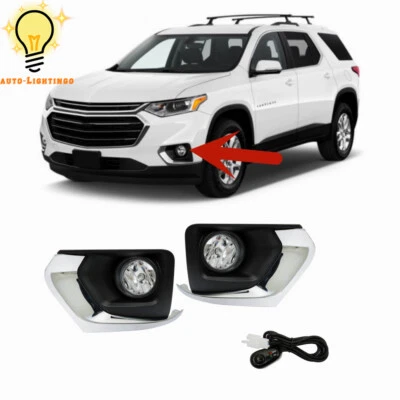 Luces antiniebla de conducción luces + bisel + arnés + kits de interruptores para Chevy Traverse 2018-2021 Foto 1 de 4