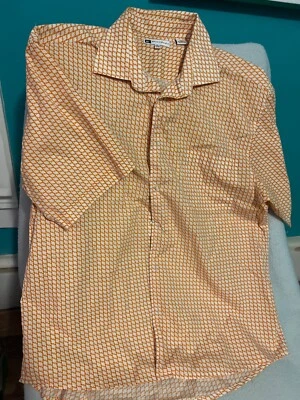 Bachrach Mens Short Sleeve Button Up Collar Shirt Size XL - Image 1 of 4
