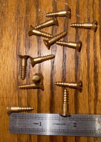 Wood Screws Slotted Flat Head Bronze # 8 X 3/4 Cover
