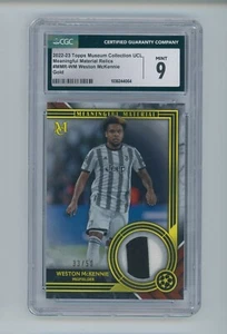 2022-23 Weston McKennie Topps Museum Gold Juventus FC Jersey Patch 33/50 CGC 9 - Picture 1 of 3