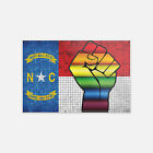 Lgbt Pride Protest Fist North Carolina Flag Usa Vinyl Sticker Decal