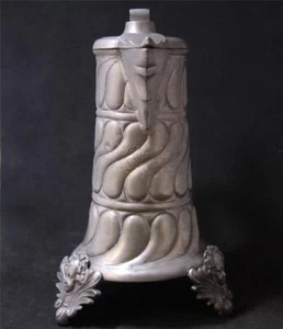 Antique Pewter Historismus Large Footed Serving Beer Stein Tankard c.1880 - Picture 1 of 7