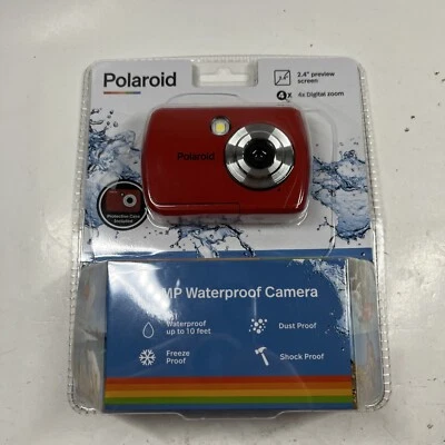 (NEW) Polaroid IS048 16MP Waterproof Digital Camera - Red NEW Open Box - Image 1 of 2