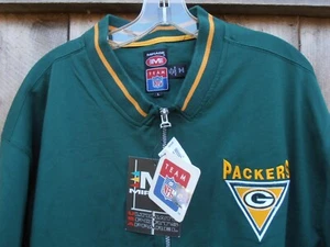 Giacca manica corta nuova Mirage NFL Green Bay Packers full zip taglia L linea laterale - Foto 1 di 9