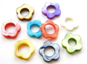 Perlmutt Perlen Blumen 15mm Farbauswahl 20 Stück SERAJOSY - Bild 1 von 9