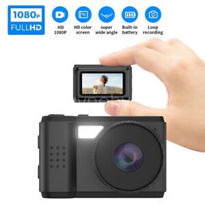 Mini Camcorder with Screen HD 1080P Small Video Camera Recorder Support TF Card