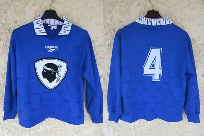 Maillot BASTIA CORSE n°4 REEBOK vintage football shirt jersey maglia S - Photo 1/4