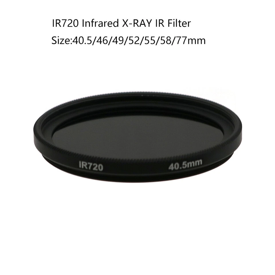 40.5/46/49/52/55/58/77mm InfraRed Filter IR720 Infrared X-RAY IR Filter for DSLR - Image 1 of 4