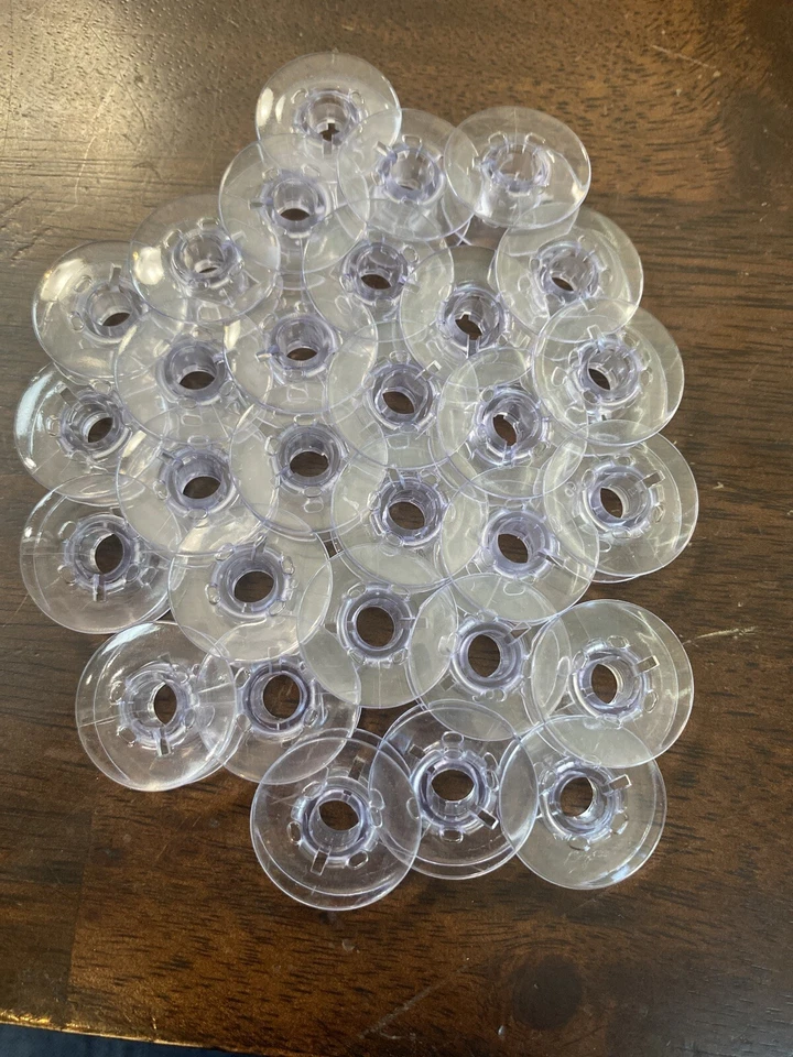 30 Clear Transparent Plastic Bobbins PFAFF Home/Industrial sewing machine 9033P - Image 1 of 1