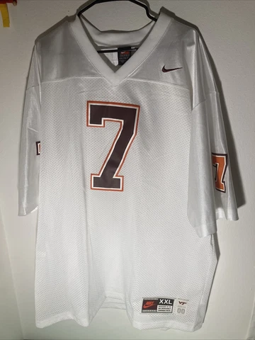 Vintage Nike Michael Vick Virginia Tech #7 Jersey VT Hokies 2X XXL Stitched Cover