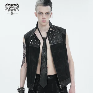 Devil Fashion Men's Black Gothic Punk Chain Eyelet Necktie Casual Tie - Bild 1 von 15