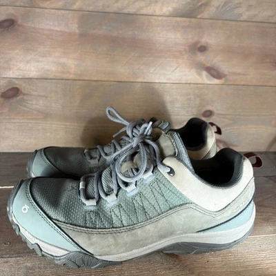 oboz ousel womens size 10 shoes green leather athletic hiking sneakers - Image 1 of 4