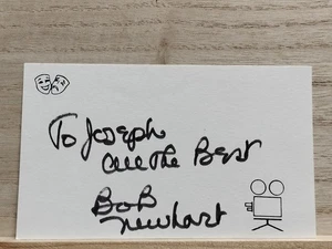 Tarjeta indexada firmada por Bob Newhart - Imagen 1 de 7