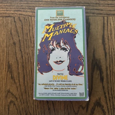 Multiple Maniacs VHS (1987) John Waters Divine Cult - Tested - Image 1 of 4