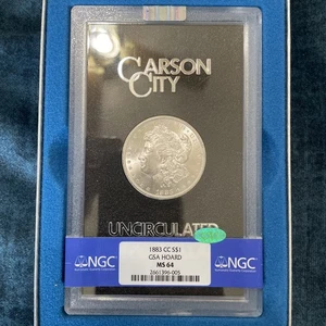 1883-CC MS-64 CAC NGC Morgan Silver Dollar GSA Hoard Original Packaging - Picture 1 of 23