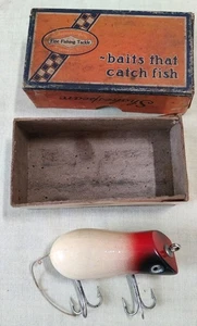 Vintage Shakespeare 6580 Schwimmende Maus Köder Rot Weiß Topwater Barsch - Bild 1 von 6