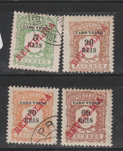 Choice Cape Verde 1893 5r 20r 30r 60r REPUBLICA Stamps  Huge 1c sale      wa589 - Picture 1 of 1