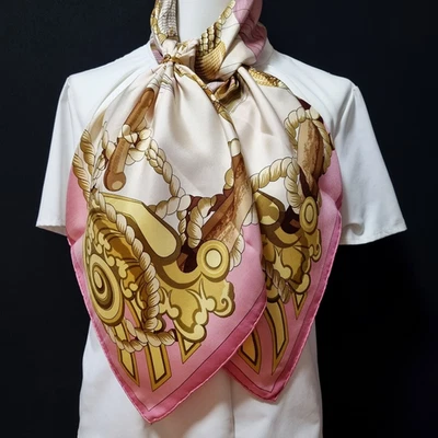 RARE VINTAGE HERMES Silk Scarf "Tribord" Carre 90 designed by Julie Abadie - Image 1 of 4