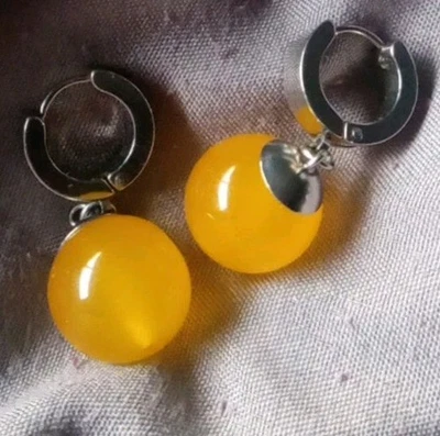 Orecchini Potara Giallo Orecchie Traforate - Immagine 1 di 4