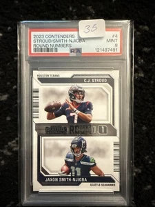 2023 Panini Contenders - Red Round Numbers #4 Stroud & Smith-Njigba (RC) PSA 9 - Picture 1 of 2