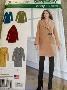 Simplicity Schnittmuster 1067 Misses' ungefütterte Jacke oder Mantel Gr. 14-22 ungeschnitten - Bild 1 von 2