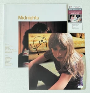 LONG SIG Taylor Swift Signed Midnights Mahogany Vinyl JSA COA Heart Auto ❤️ RARE - Picture 1 of 3