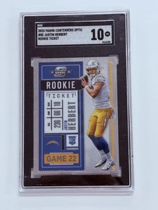 Boleto de novato Justin Herbert SGC 10 RC 2020 Contenders Optic #85 - Imagen 1 de 2