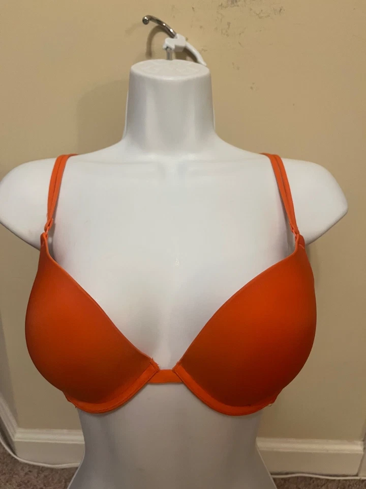 SUJETADOR ACOLCHADO VICTORIA'S SECRET NARANJA PUSH UP UW TALLA 36C RN 70817 Foto 1 de 1