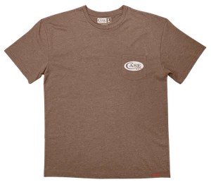 T-shirt CASE XX Knives Cut Out serie 41148 cotone marrone erica tasca X grande - Foto 1 di 2