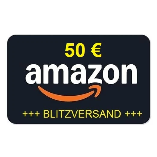 AMAZON GUTSCHEIN  50 Euro +BLITZVERSAND+ Geschenk Guthaben Code € - Bild 1 von 1