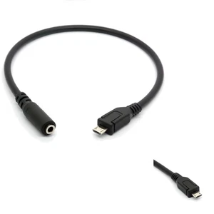 Micro-USB auf 3,5 mm Kabel, Lautsprecher, Headset, Mikrofon, Adapter, 30cm - Bild 1 von 2