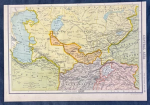 1890 John Bartholomew Antique Map of Central Asia - Picture 1 of 2