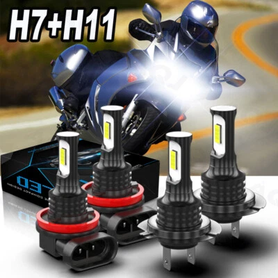 Alta Potencia LED Faro H7 H9 Bombillas Luces For Kawasaki Vulcan 2000 2004-2009 Foto 1 de 4