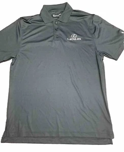 Under Armour Black Polo With Lexus Logo Mens Size Medium M Heat Gear Loose - Picture 1 of 11