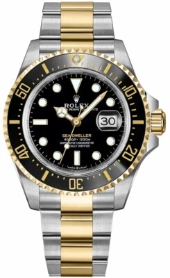 Rolex Sea-Dweller 43mm 126603 Black Dial Bezel 18k Gold & Steel Men's Watch - Image 1 of 4