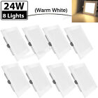 8 X 24w Led Panel Light Warm White Recessed Square Ceiling Lamp Kitchen Fixtures
