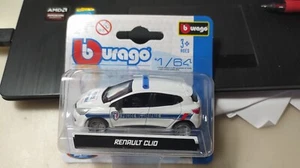 BBURAGO - RENAULT CLIO POLICE MUNICIPALE FRANCE 1/64 APROX *NEW* - Picture 1 of 5