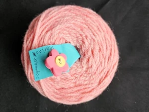 Merino And Bamboo Yarn Peach With Coordinating Button 3.4 Oz. - Picture 1 of 3