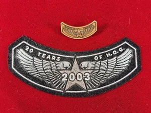 Harley Davidson Owners Group HOG 100th Anniversary 2003 Patch and Pin - Picture 1 of 3