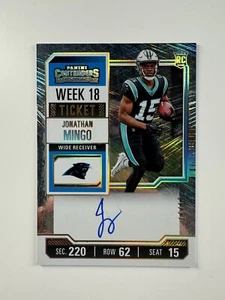 JONATHAN MINGO 2023 CONTENDERS WEEK 18 ROOKIE TICKET AUTO 14/18 PANTHERS - Bild 1 von 3