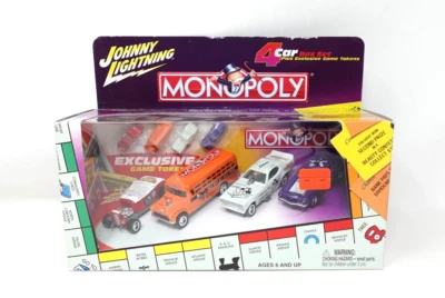Johnny Lightning Monopoly 4 Car Set 1:64 Scale Unopened 245-04 Advance To Go 1 - Image 1 of 4
