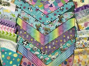 35 EASTER & SPRING Dog Grooming BANDANAS Holiday PET SCARF Tie On XS S M L XL