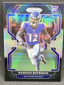 RASHOD BATEMAN 2021 PANINI CHRONICLES PRIZM ROOKIE RC SILVER & BLACK PRIZM - Picture 1 of 2