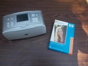 HP Photosmart 375 printer UNTESTED & 100 Sheets HP Photo Paper Unopened - Picture 1 of 8