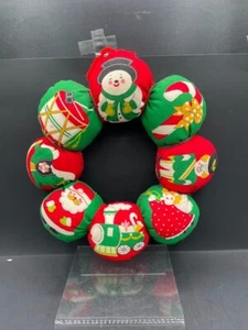 Guirnalda de Navidad de tela hecha a mano muñeco de nieve Papá Noel juguete soldados de colección - Imagen 1 de 7