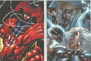 Marvel Heroes & Villains - Juego completo de 81 cartas base paralela plateada - Imagen 1 de 1