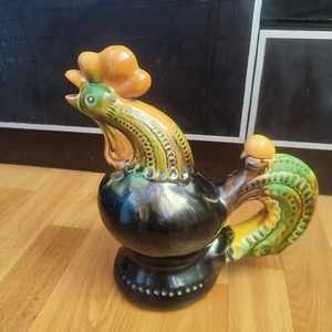 Vintage Soviet Ceramics decanter Rooster symbol of Ukraine Vasylkivska majolica - Picture 1 of 9