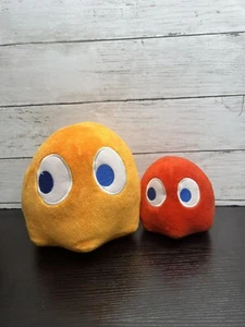 Pac Man And Ms. Pac Man Ghost Orange And Red Plush - Picture 1 of 9