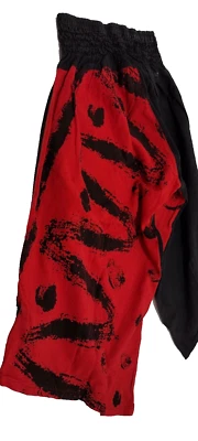 Tailandia Rojo Yoga Pantalones Cortos Carga Algodón ESTILO HARÉN AÑOS 80 90 THAI xs Pequeño Hombre Foto 1 de 4