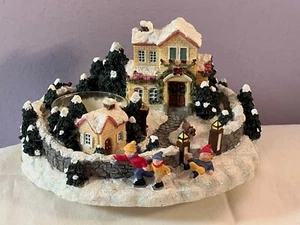 Christmas pfaltzgraff winterberry tealight winter village scene EX9564 - Picture 1 of 8